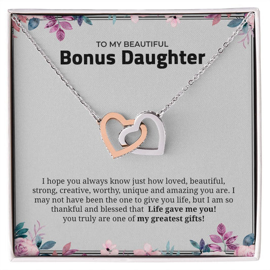 To My Beautiful Daughter | You Truly Are One Of My Greatest Gifts - Interlocking Hearts necklace